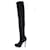 Roberto Cavalli, Black suede thigh-high boots with mirrored heels in size 40.5.  ref.1003277