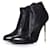 Tom Ford Black Gold Stiletto Ankle Boots. Leather  ref.1003328