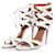 Aquazzura Aquazurra, Lace-up sandals in white snake leather.  ref.1003345