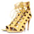 Aquazzura Aquazurra, Yellow python leather lace up  sandals.  ref.1003348