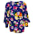 Autre Marque Ungaro, Blusa de seda azul con estampado floral.. Multicolor  ref.1003366