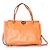 Valentino Garavani, Borsa tote Rockstud Trapeze arancione. - vista 3