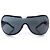 Chanel, Schild-Sonnenbrille mit Strasssteinen Schwarz - Ansicht 2