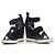 Balenciaga, sandalo con zeppa in camoscio Nero - vista 3