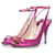Jimmy Choo, pink satin crystal peep-toe sandals  ref.1003406
