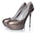 sergio rossi, Platform peep-toe heels Brown Leather  ref.1003424