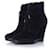 Michael Kors, lace up wedge boots Black Suede  ref.1003433