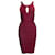 HERVE LEGER, Bodycon dress with open split Red  ref.1003492