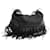 Ermanno Scervino, black woven handbag with leather fringes.  ref.1003579