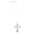 Dolce & Gabbana, collier avec croix en argent et pierres bleues.  ref.1003585