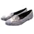 Autre Marque Chiarra Ferragni, silver glitter ballerinas with rose hollywood stars in size 9/39. Silvery Leather  ref.1003587