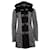 Chanel, abrigo monty de tweed con capucha. Negro