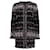 Chanel, Schwarzer Bouclé-Mantel mit mehrfarbigem Webmuster Mehrfarben Wolle  ref.1003606