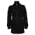 BURBERRY, Manteau noir tricoté Laine  ref.1003615