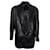 Gianni Versace VERSACE, jaqueta blazer de couro preta. Preto  ref.1003616
