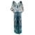 Autre Marque Cinema, Blue/white graphic striped evening dress in size 1/S, with strass around the waist. Multiple colors  ref.1003683