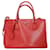 Prada, Bolsa Galleria em couro saffiano vermelho.  ref.1003709