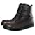 JIL SANDER, anthracite leather broque lace-up boots Grey  ref.1003710