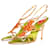Rene Caovilla, Jeweled sandals with orange/Red/green stones and gold leather straps in size 39.5. Multiple colors  ref.1003713