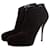 gucci, pointed black suede ankle boots.  ref.1003726