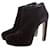 Prada, black suede platform boots.  ref.1003727