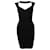 HERVE LEGER, Black body con dress with strap behind the neck in size XS.  ref.1003734