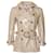 Burberry, Beige double-breasted laminated gabardine coat in size IT42/S. Brown Cotton  ref.1003735