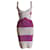 HERVE LEGER, du gris/robe moulante violette en taille S.  ref.1003801