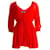 Autre Marque Jasmin Di Milo, robe rouge à pois et épaules dénudées. Soie  ref.1003802