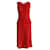 Prada, jupe en dentelle rouge (IT42/S) et haut (IT44/S). Coton  ref.1003810