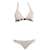 Autre Marque OndadeMar, white bikini with black stones  ref.1003818