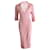 Autre Marque omnia, rosado/vestido cruzado vintage blanco con estampado gráfico en talla S. Seda  ref.1003828