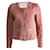 IRO, blazer estampada en tonos rojos con lurex Rosa Algodón  ref.1003835