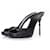 gucci, Black leather mule sandal with bamboo heel  ref.1003900