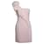 Paule Ka, Vestido rosa com babado no ombro Seda Poliéster  ref.1003907