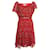 Autre Marque Rebekka Minkoff, Kleid mit Blumendruck in Rot Polyester  ref.1003914