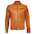 KENZO, Orange leather biker jacket Brown  ref.1003956