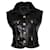Gianni Versace Couture, Chaleco de cuero de pasarela Negro  ref.1004022