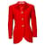 Gianni Versace Couture, Blazer rojo pasarela colección Bondage Roja Seda Lana  ref.1004033