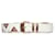 Gianni Versace, belt with gold triangle applications White Leather  ref.1004039