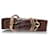 Gianni Versace, Cinturón de piel con estampado de cocodrilo marrón Castaño Cuero  ref.1004041