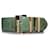 Gianni Versace, Cinto de couro estampado em crocodilo verde  ref.1004043