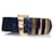 Gianni Versace, Cinturón de piel con estampado de cocodrilo azul Cuero  ref.1004047