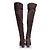 Autre Marque Paul Warmer, Suede overknee boots Brown - view 5