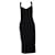 Dolce & Gabbana, Robe noire à bretelles logo Viscose  ref.1004056