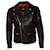 DIESEL, Black leather jacket with star on the back in size M.  ref.1004063