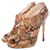 Jimmy Choo, neutral colored peep-toe ankle shoots in snakeskin in size 39.5. Leather  ref.1004066