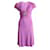 Emilio Pucci, robe en soie violette avec ornement tressé argenté en taille 38.  ref.1004114