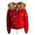 Dsquared2, red bomber parka with fur collar.  ref.1004120