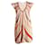 Autre Marque Strand-Couture,  Satinkleid mit Verzierung. Pink Seide  ref.1004129